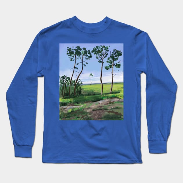 The Landes in France Long Sleeve T-Shirt by Mimie20